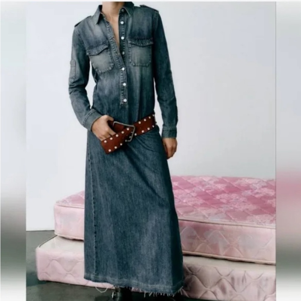 Zara DENIM DRESS - so cool! BRAND NEW IN BOX WITH TAGS